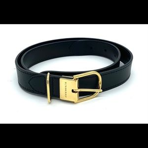 Burberry Black Leather Belt